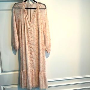 Wilfred pink floral maxi dress Aritzia